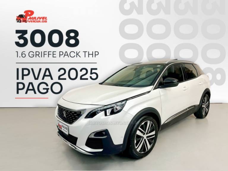 PEUGEOT - 3008 - 2019/2019 - Branca - R$ 117.900,00